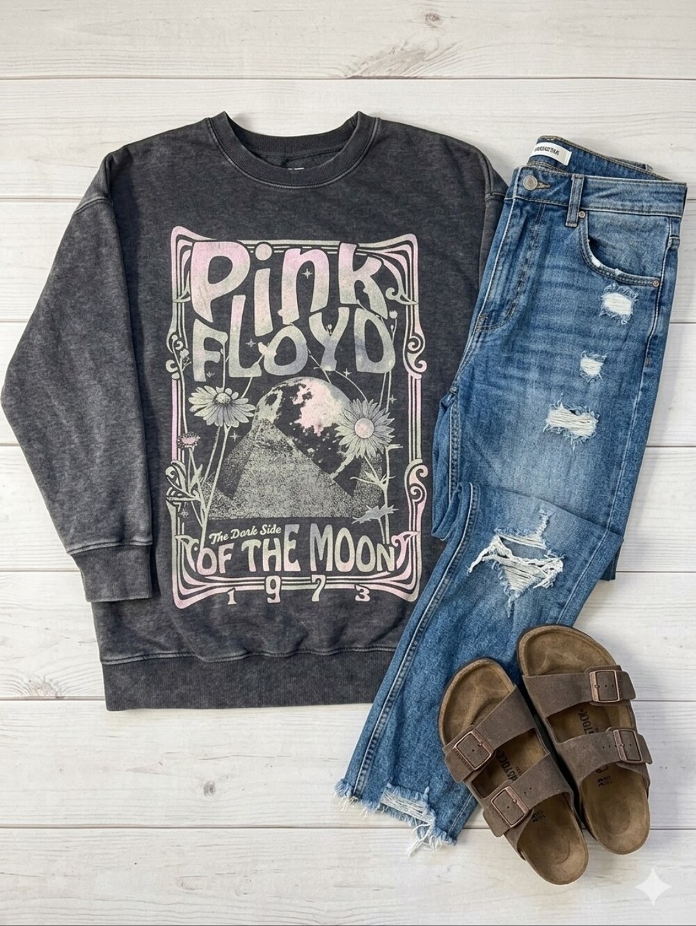 Pink Floyd, The Dark Side of the Moon, 1973, Pyramid, Daisies Crewneck - Picture 9 of 10